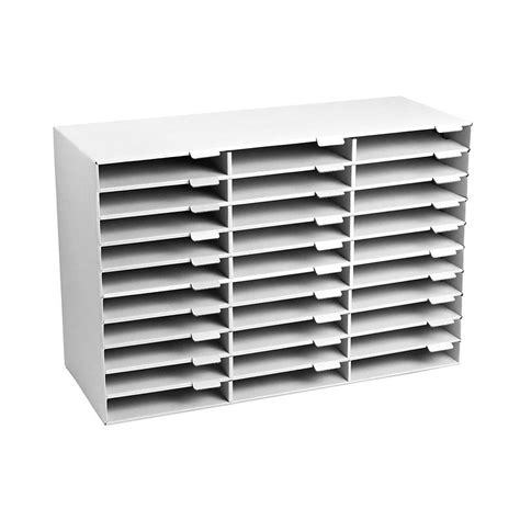 Adiroffice 30 Compartment Classroom Paper Organizer Literature Sorter