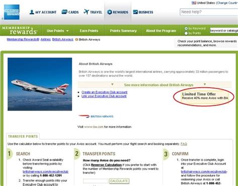 Amex Percent Transfer Bonus To British Airways Avios Travelsort