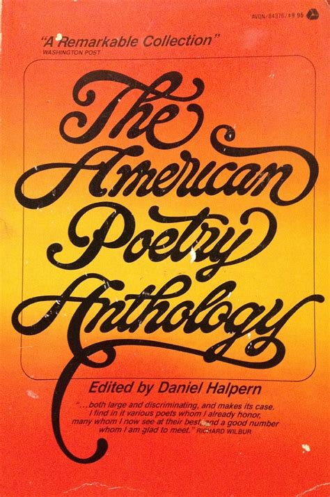 American Poetry Anthology Halpern Daniel 9780380003990 Books