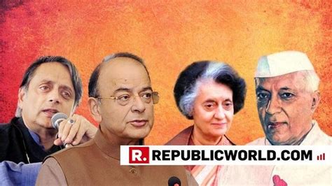 Shashi Tharoor And Arun Jaitley Engage In A War Of Words Over Jawaharlal Nehru Indira Gandhi