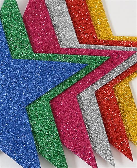 Moosgummi Sterne Glitter Foamy Schaumstoff Glitzersterne Zum Basteln