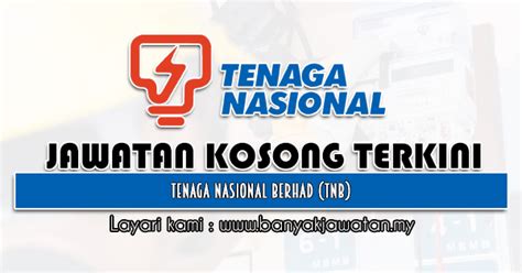 Jawatan Kosong Di Tenaga Nasional Berhad Tnb November