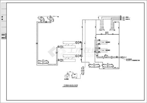 水冷螺杆机组中央空调机房系统设计图制冷原理图土木在线
