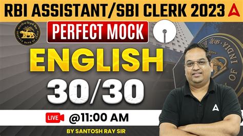 Rbi Assistant Sbi Clerk English Mock Test By Santosh Ray