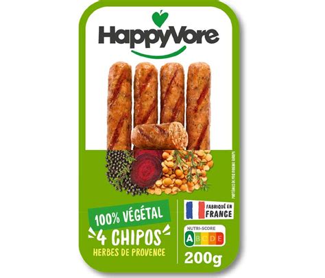 Chipos végétales aux herbes de Provence HappyVore x 4 200 g Bam