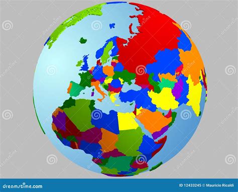 Europe Globe Map Royalty Free Stock Photo - Image: 12433245