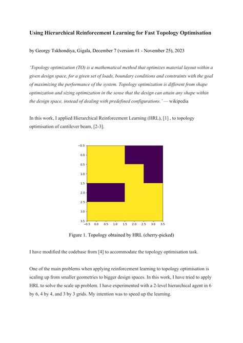 Pdf Using Hierarchical Reinforcement Learning For Fast Topology