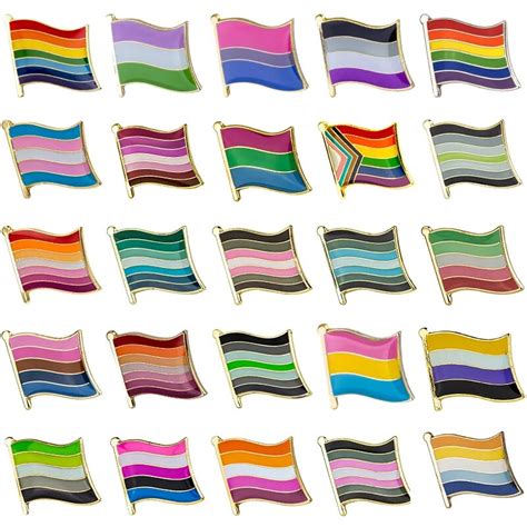 Lgbt Rainbow Flag Badge Pin Brooch Progress Lapel Pin Gay Lesbian Pride Pins Clothes Bag Enamel