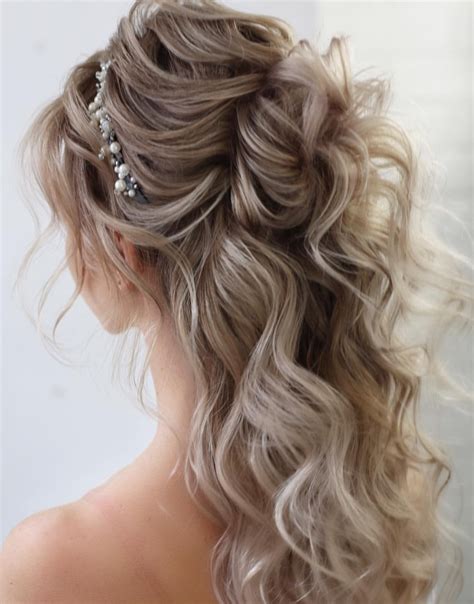 Half Updo Wedding Hairstyle Half Updo Updos Wedding Ceremony