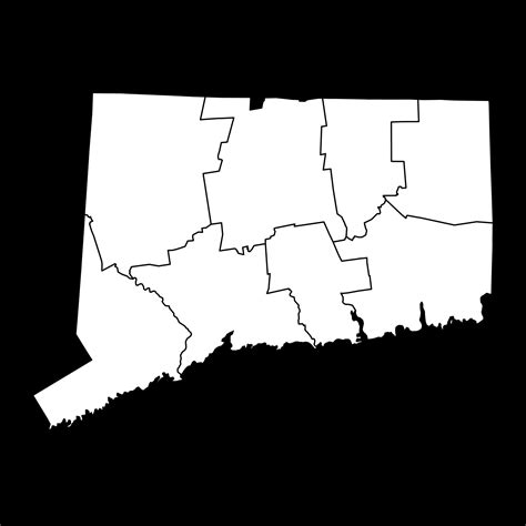 Connecticut state map with counties. Vector illustration. 26604086 ...