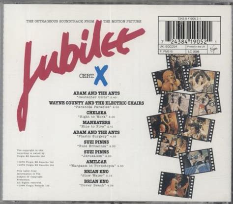 Adam And The Ants Jubilee Ost Uk Cd Album Cdlp 805249