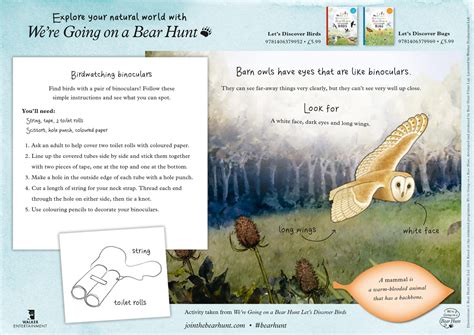 Indoor Bear Hunt Activity Sheet - Medina Book Shop