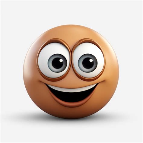 Premium Ai Image Grinning Face With Big Eyes Emoji On White Background High