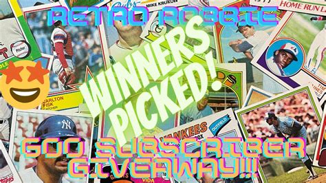 Retro Robbie Subscribers Giveaways Winners Picked Plus News About