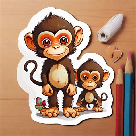 Funny Monkey Sticker Mega Pack 50 Playful Digital Art Png Stickers