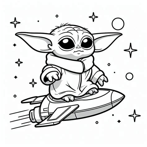 40 Dibujos de Bebé Yoda para colorear Kleur v Kind