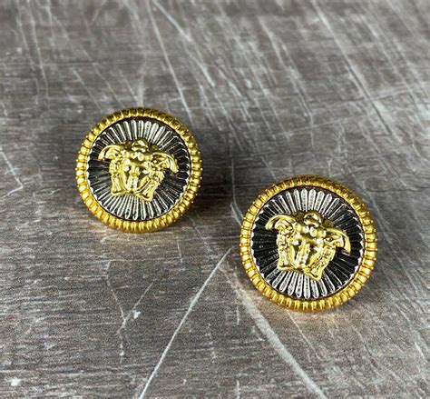 Vintage Versace Gold Ocean Earrings Medusas Etsy