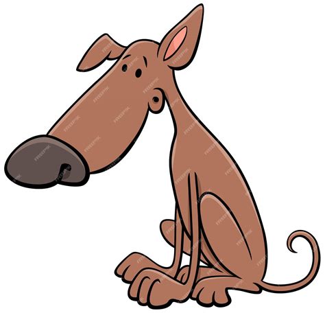 Premium Vector Cartoon Brown Dog Comic Animal Character