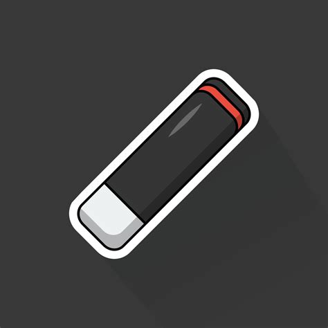 Illustration Vector of Black Eraser in Flat Design 24090214 Vector Art ...