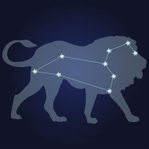 Leo star constellation 12531542 Vector Art at Vecteezy