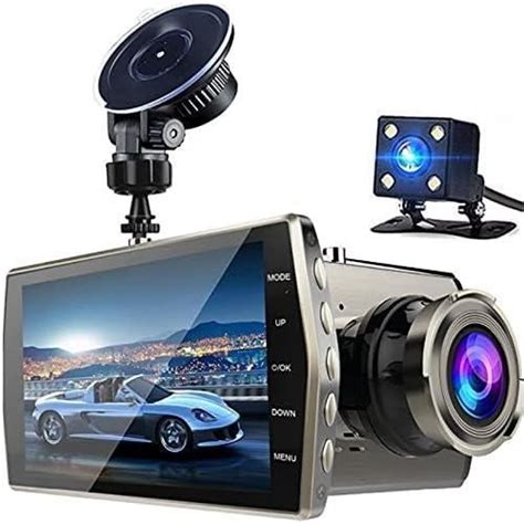 Cam Ra De De Bord Dvr De Voiture Pouces Full Hd P Ips Double