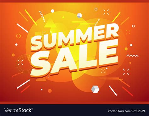 Summer Sale Promotion Banner Design Royalty Free Vector