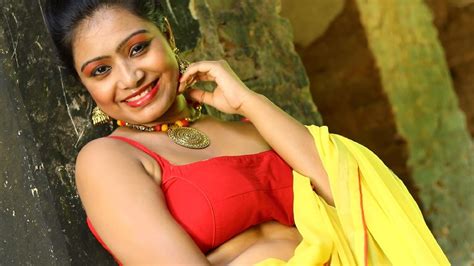 Sizzling Saree Fashion In Yellow Saree By Jui Aunty Nude Picture