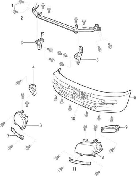 Как снять передний бампер тойота рав 4 2001 года