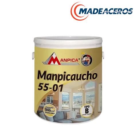 Pintura Caucho B Blanco Galón Manpica Madeaceros