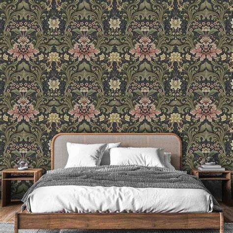 Abyssaly Vintage William Morris Peel And Stick Wallpaper Art Nouveau