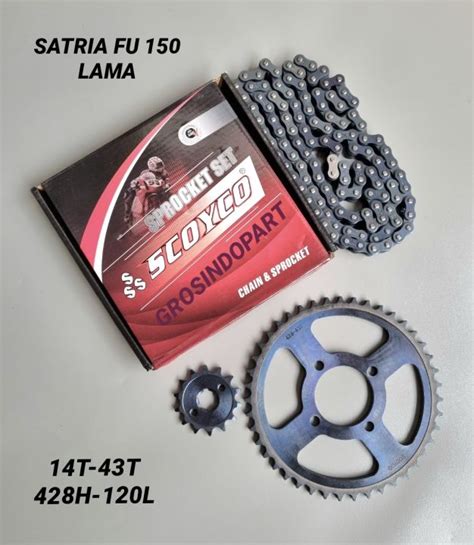 GEAR SET GIR PAKET SATRIA FU150 LAMA SATRIA FU 150 LAMA CARBU SCOYCO