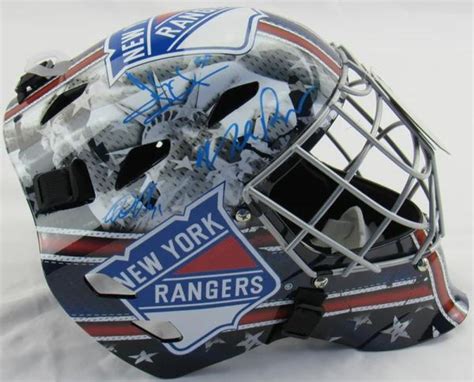 Mike Richter Henrik Lundqvist And Igor Shesterkin Signed Rangers Full