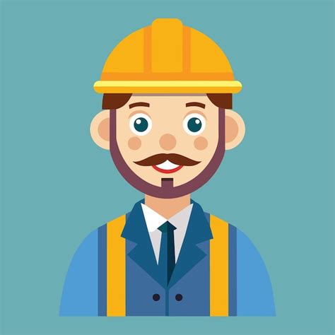 Flat Vector Illustration Of A Civil Engineer Character Premium Ai