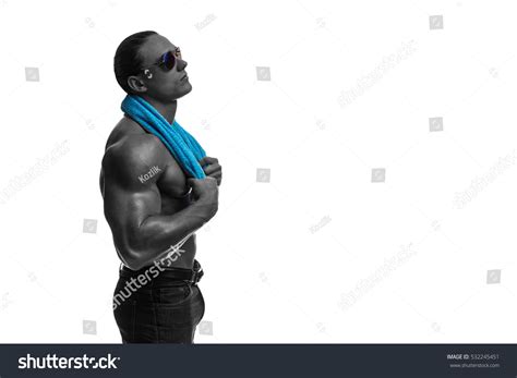 Male Bodybuilder Athlete Naked Torso Towel Stock Photo 532245451 Shutterstock