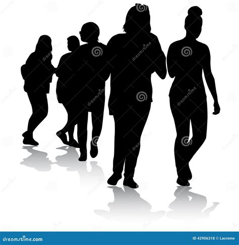 Teenager Silhouettes Stock Vector Illustration Of Design 42906318