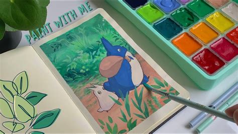 My Neighbor Totoro GHIBLI Painting HIMI Gouache New SketchBook