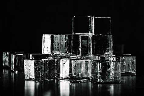 Ice - clear, cubed and crushed