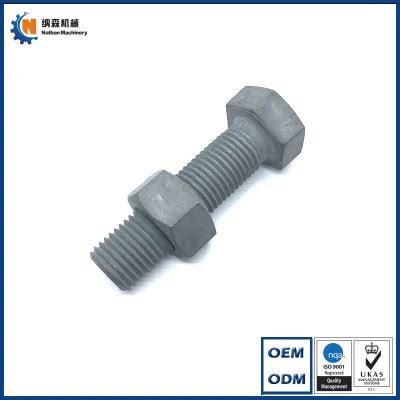 Custom Service Grade8 8 Hot DIP Galvanized Heavy Duty Bolt M8 M10 M12 M16 M20 M26 M38 Hex Bolt