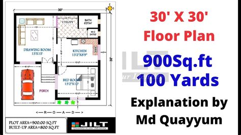 Best Plan 30 X 30 West Facing 1bhk With Parking According To