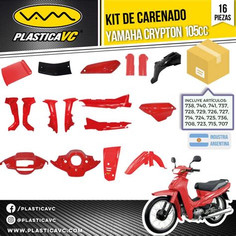 Kit Carenado YAMAHA FZ 16 9 Piezas Color Rojo Plastica VC