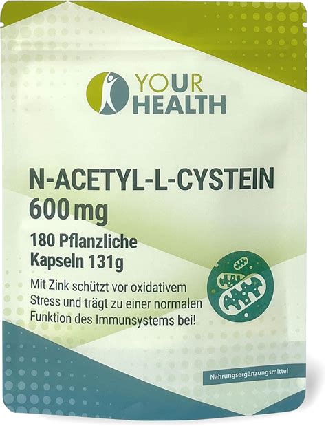 N ACETYL L CYSTEIN 600 Mg In Pflanzlichen Kapseln Mit Zink Amazon