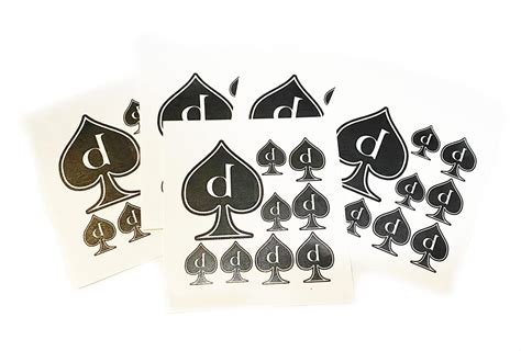 40pc Queen of Spades Temporary Tattoos Set - Unique Designs for Card ...