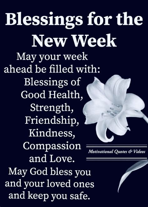 Inspiring Blessings For The New Week Pictures Photos And Images For