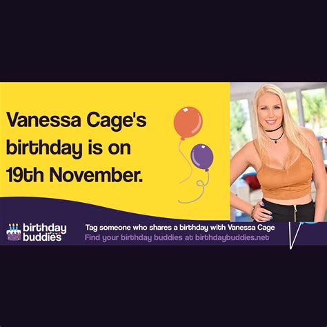 Vanessa Cages Birthday Is 19th November 1991