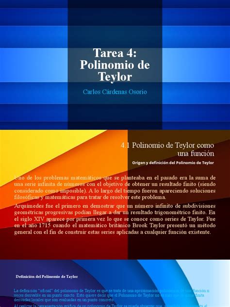 Polinomio de Taylor | PDF | Matemáticas | Análisis matemático