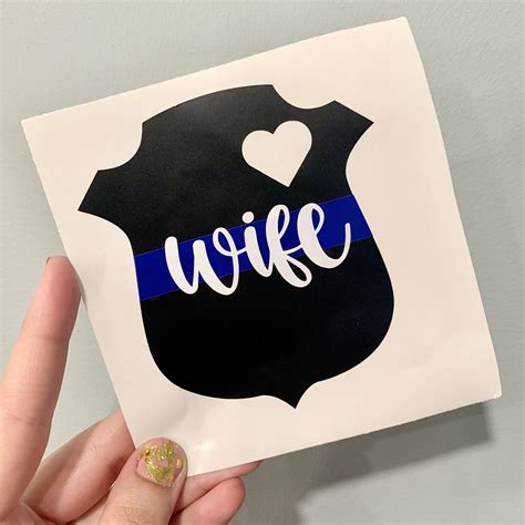 Police Wife Decal Etsy