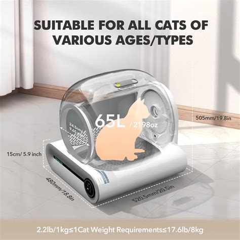 Famree Pet Self Cleaning Cat Litter Box Automatic Large Capacity Cat