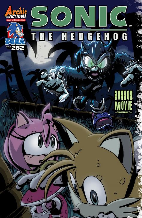 Archie Sonic The Hedgehog 282 B Cover Horror Movie Variant Archie Sonic Comics Know Your Meme