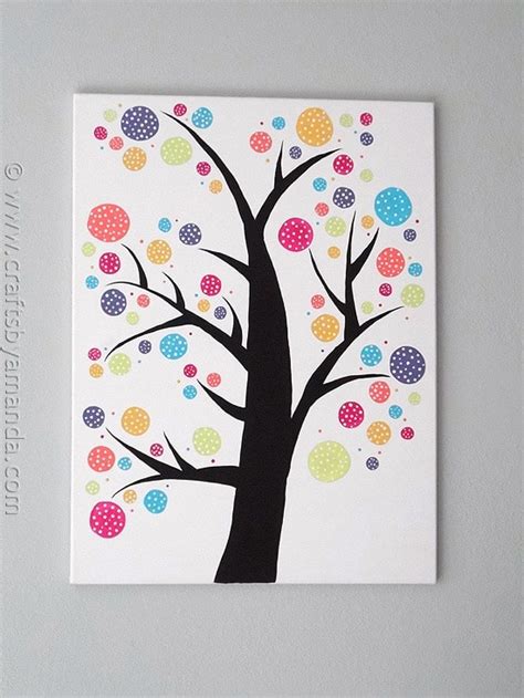 Polka Dot Circle Tree - Crafts by Amanda