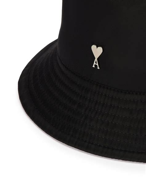 Ami Paris Ami De Coeur Logo Plaque Bucket Hat Farfetch